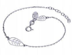 Lovrin Ezüst karkötő 925 áttört levéllel 1, 6g, divatos levél charmokkal (Lovrin 66861)