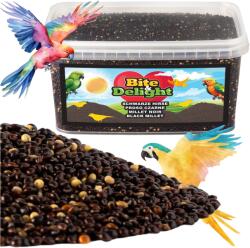  Fekete Köles Madaraknak 2000G Nimfa- És Hullámos Papagájnak, Tiszta, Szennyeződésmentes