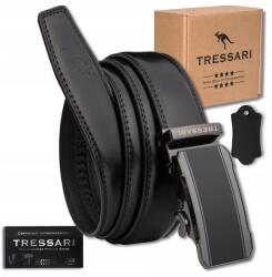  Öv automata öv fekete öltönyhöz való valódi bőrből 100% Tressari (TRESSARI męski pasek elegancki do garnituru)