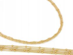 Lovrin Ezüst nyaklánc 925 aranyozott öt láncos, golyókkal, 7.06g (62218185)