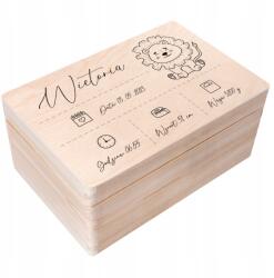 Creative Deco Emlékdoboz gyermeknek ajándék születésre keresztelőre születésnapra 30x20 (JANCDSD130BCUSTOMLIONLINEFBM)