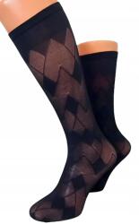 PREDA Mintás női térdzokni Preda 20 Den fekete, mintás (5908256862)