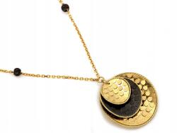 Lovrin Arany nyaklánc nagy, 585-ös kerek medállal, fekete ródiummal bevonva r45 ajándék (59566648)