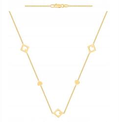 Lovrin Női arany 585-ös Anker nyaklánc, lemezes elemekkel díszítve, ajándékba (61107801)