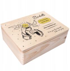 Creative Deco Ajándék szentáldozásra, emlékdoboz gravírozással, borítékok, nyomtatás 40x30 (JANCDSD140BCUSTOMCOMMUNIONFBM)