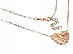 Lovrin Ezüst nyaklánc 925 aranyozott szív cirkónia kövekkel, ajándékba medállal (Lovrin 64679)