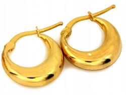 Lovrin Kör alakú fülbevaló, 925-ös ezüst, aranyozott, 2, 69g, 18mm, 5, 7mm, felfújt hatású, ajándéknak