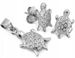 Lovrin 925-ös ezüst szett cirkónia köves fülbevalóval és medállal, 3, 10g, ajándéknak (Lovrin)