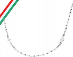 Lovrin Ezüst női nyaklánc 925, gyönyörű rózsafüzér gyöngyökkel, golyókkal, medállal (Lovrin)