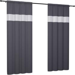 NOW-ART Kész függöny cirkóniákkal 145x240 sima kész függönyök cirkónia gyémánt (59071672050 grafit)