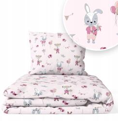Ankras Ágyneműhuzat 135x100 Gyerek 2EL 100x135 Kiságyhoz (LIS I KRÓLIK P-2 135/100 40/60 RÓŻOWY)