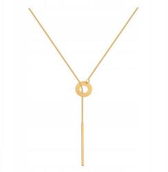 Lovrin Érdekes 585-ös arany "nyakkendő" nyaklánc körrel és pálcikával ajándékba (61135164)