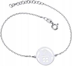 Lovrin Ezüst karkötő 925 mézeskalács házikó 1, 71g modern divatos minta 20cm (Lovrin 49530)