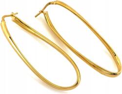 Lovrin 925-ös ezüst, aranyozott, nagy, hosszú, merev, ovális, divatos, lógó fülbevaló