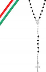 Lovrin Ezüst női nyaklánc 925, gyönyörű rózsafüzér medálokkal, kereszttel és gyöngyökkel (Lovrin)