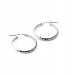 Giorre Fülbevaló kerek ezüst 925 platina geometrikus klasszikus patent (5905804383418)