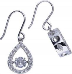 Lovrin Ezüst 925 fülbevaló cirkónia köves könnycsepp formával, 4, 10g, női, ezüst, látványos (Lovrin 48368)