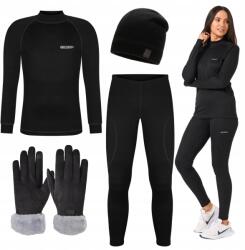 Ercole Női Termoaktív Fehérnemű Szett Téli Blúz Leggings Sapka Kesztyű Xs S (Koszulka Spodnie Czapka Rękawiczki KPL K3XSS)