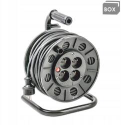 MAAN Gumis hosszabbító, feltekercselhető, 4 aljzatos, 3 x 1, 5 mm, 30 m Maan (4431)