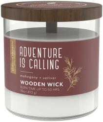 Candle Lite Szójaviasz gyertya fa kanóccal, illóolajokkal, Mahagóni Pacsuli illat Candle-lite (076001524036)