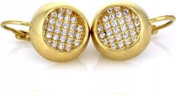 Lovrin Arany Fülbevaló 585-ös (14K) Angliakapcsos Cirkónia Kövekkel, klasszikus minta