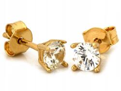 Lovrin Arany 585 fülbevaló cirkóniával, 14 karátos, stiftes, 1, 15g, ajándék nőknek