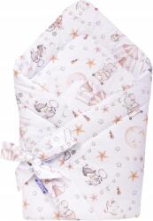 Jukki Babarózsaszín 80x80 cm-es pamut pólya takaró (5904506813599)