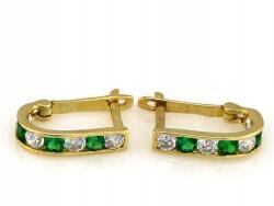 Lovrin Arany fülbevaló 585 zöld cirkónia kövekkel nőknek és lányoknak 0.96g (43791971)