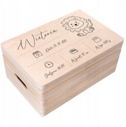 Creative Deco Emlékdoboz gyermeknek ajándékba születésre, keresztelőre, születésnapra 30x20 (JANCDSD130CUSTOMLIONLINEFBM)