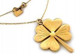 Lovrin Arany nyaklánc 585 elegáns, nagy lóherével, divatos minta ajándékba 14k