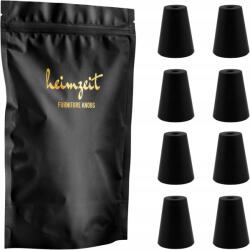  Bútorgombok Díszítő Minőségi Alumínium Sima 8 Db Fekete (8PBL)