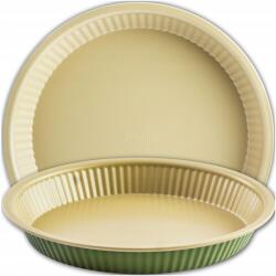  Tortaforma, piteforma, rozsdamentes acél, kerek, tartós (Metalowa forma do pieczenia ciast tart mocna)