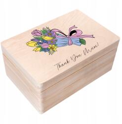 Creative Deco Fa ajándékdoboz anyának születésnapra, esküvőre, évfordulóra, gravírozott, 30x20x14 (JANCDSD130BCUSTOMNAMEDAYBOXFBM)