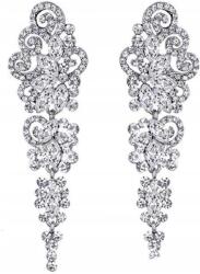 EdiBazzar Ezüst fülbevaló, Hosszú, Kristályos, boho, elegáns, cirkónia köves, lógós (5905884064252)