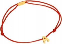 Lovrin 925-ös ezüst karkötő zsinórral, A betű medállal elegáns, divatos ajándék (Lovrin 63929)