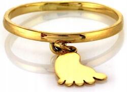 Lovrin Arany gyűrű 585 függő lábfejjel 1, 17 g klasszikus, fényes modell (Lovrin)