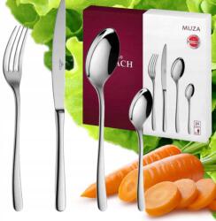 Gerlach 24 Darabos Étkészlet 6 Személyre, Fényes, Étkészlet Szett Dobozban Gerlach Muza, Szép (NK 49)