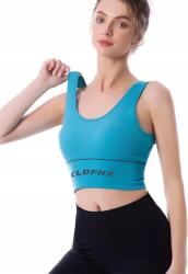  Cldfhx Sportmelltartó Nőknek, Varrásmentes Kék, XL (B0BY9299R7-3)