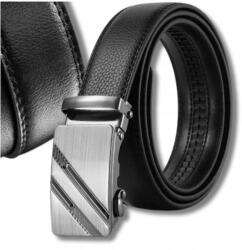 EdiBazzar Automata Férfi Öv fekete bőr csat automata fém bőr (Automat Męski Pasek czarny klamra skórzany)