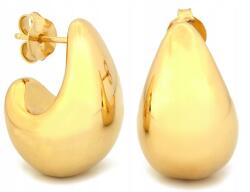 Lovrin Modern, 925-ös ezüstből készült, aranyozott, fújt csepp alakú fülbevaló stekkerrel
