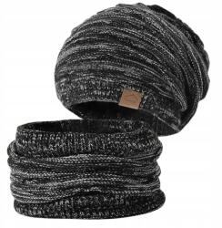 EdiBazzar Meleg Téli Szett Férfi Női Kéménygallér Beanie Sál Csősál Téli Sapka (5905884079256)