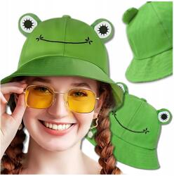 EdiBazzar Kalap Béka Bucket Hat Halász béka Zöld Nyári Nyárra Nyaralás (Kapelusz Czapka żaba BUCKET HAT RYBACKI)