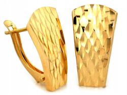 Lovrin Aranyozott, 585-ös, 14 karátos, 1, 72 g-os fülbevaló kövek nélkül, fül mögötti lemezkés rögzítéssel ajándék