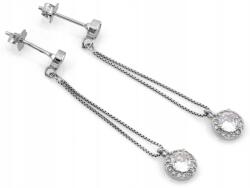 Lovrin Hosszú, 925-ös ezüst fülbevaló cirkónia kövekkel, bedugós, 1, 90g ajándék