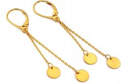 Lovrin Arany fülbevaló 585 függő karika hosszú láncos elegáns ajándékba