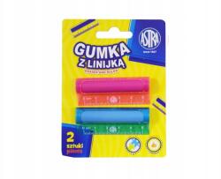 Astra 2v1, Gum s pravítkem 5cm, buborékfólia 2 db, mix barev, 425022006 (AS425022006-68319)