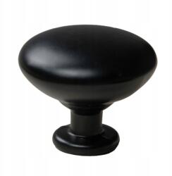 B&B Fém bútorfogantyú, kerek, fekete színű, szekrényekhez és fiókokhoz (G103 CZ)