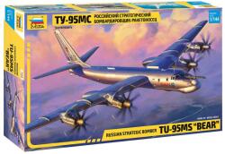 Zvezda 7038-as modellkészlet Tu-95 szovjet turbólégcsavaros stratégiai bombázó (1: 144)