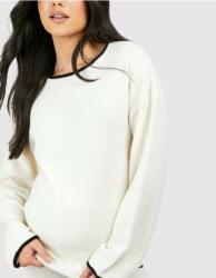 Boohoo Krémszínű Kismama Pizsama Blúz Kötött Csíkos Klasszikus Boohoo 40