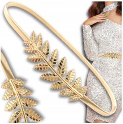 EdiBazzar Öv - Arany színű, rugalmas, kígyómintás, leveles, páncélszerű öv ruhához (5905884089040)
